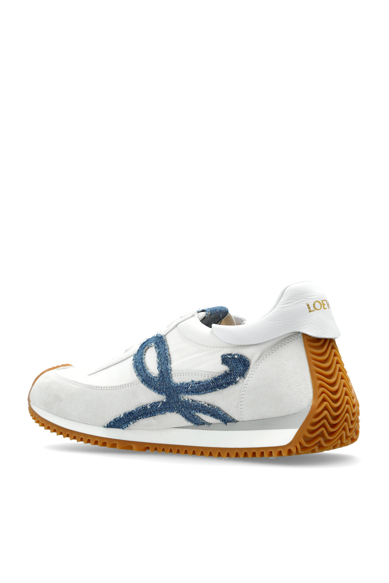 新作*LOEWE*デニムロゴ フローランナー 2.0 ホワイト×ブルー Loewe Women's Flow Runner 2.0 Nylon & Suede White / Light